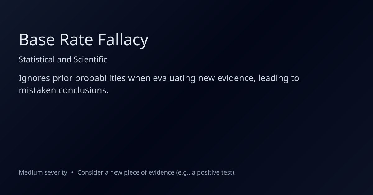 Base Rate Fallacy: Definition, Examples & How to Fix It