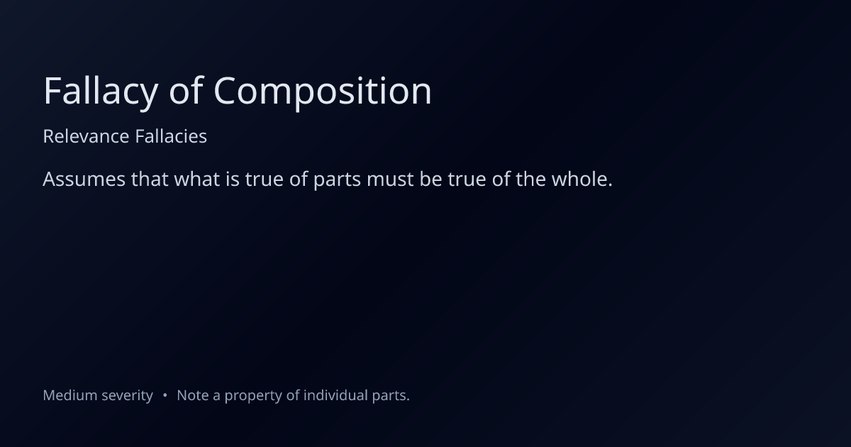Fallacy of Composition: Definition, Examples & How to Fix It