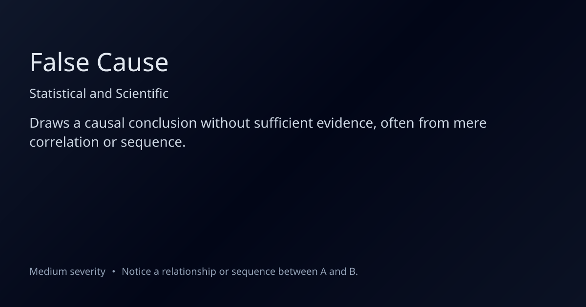 False Cause Fallacy: Definition, Examples & How to Fix It