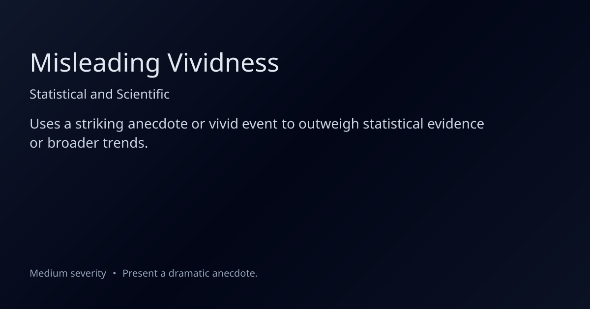 Misleading Vividness Fallacy: Definition, Examples & How to Fix It