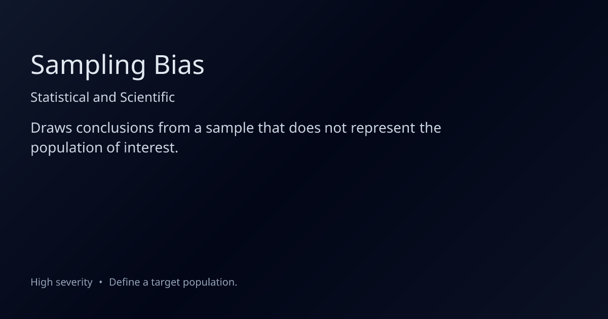 Sampling Bias Fallacy: Definition, Examples & How to Fix It